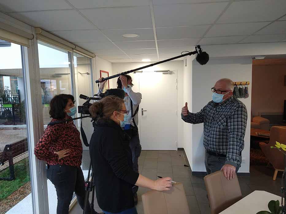 Tournage France 3 intreview Christophe Baiocco, pr&eacute;sident de l'association Vivre en B&eacute;guinage