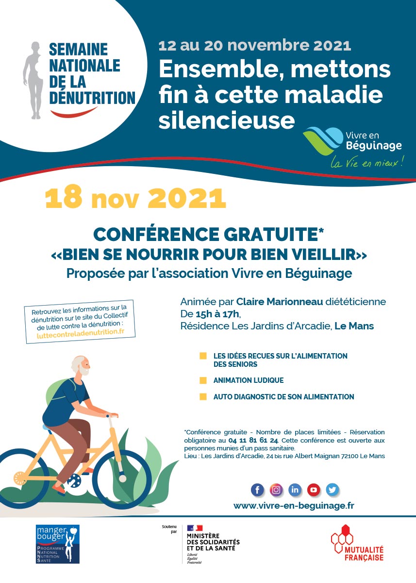Affiche de la Conf&eacute;rence "Bien se nourrir pour bien vieillir"